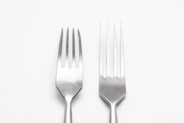 Diner Gabel auf weißem Hintergrund — Stockfoto