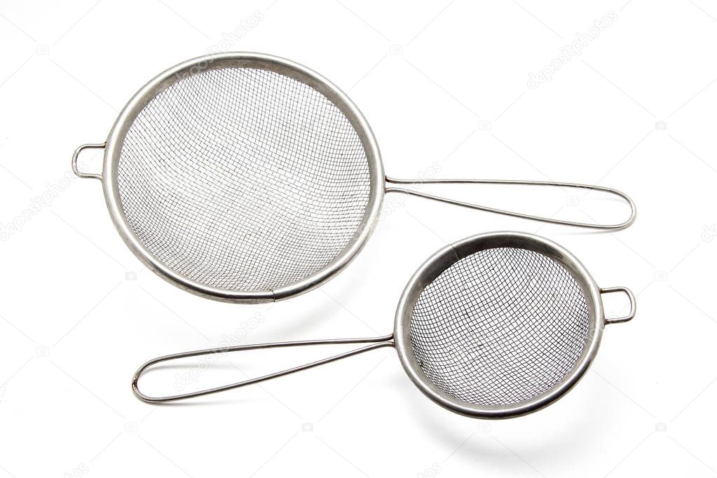 The strainer on white background