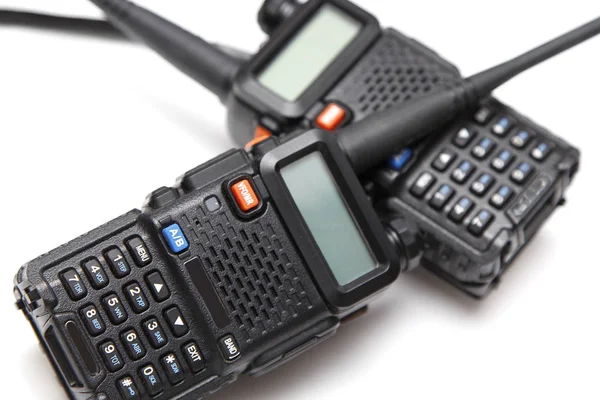 Handheld walkie talkie on a white background — Stock Photo, Image