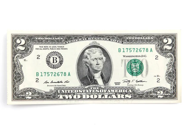 Dollars banknotes on white background — Stock Photo, Image