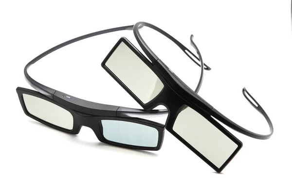Gafas 3D para TV sobre fondo blanco —  Fotos de Stock