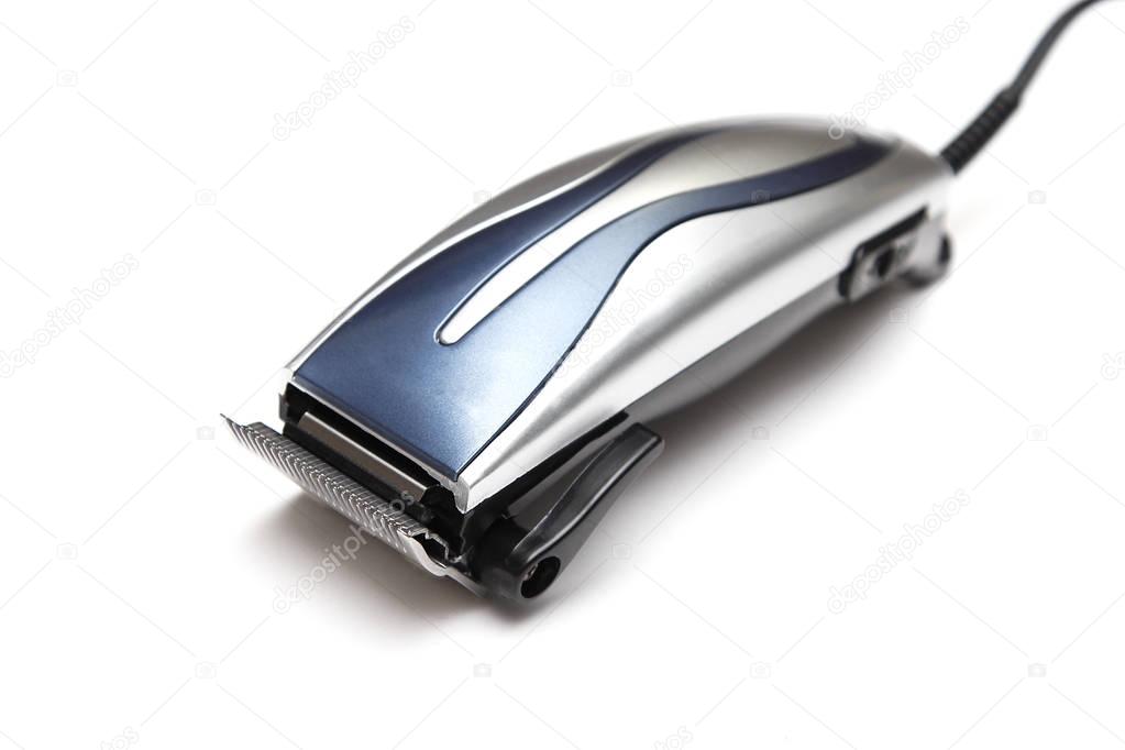 Electric clipper on white background