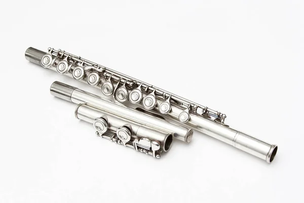 Флейта на білому тлі — стокове фото