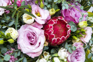 Beyaz arka planda güzel bir buket