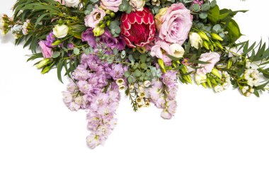 Beyaz arka planda güzel bir buket