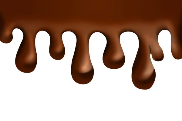 Fusión de chocolate sobre fondo blanco — Foto de Stock