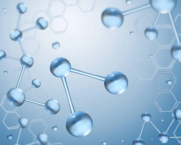 Moléculas Agua Fondo Científico —  Fotos de Stock