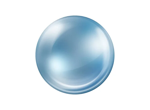 Üres Kék Üveg Ball Elszigetelt Fehér Background — Stock Fotó