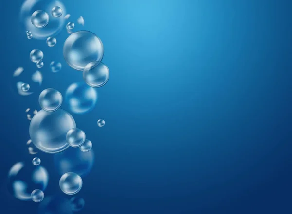 Realistic Air Bubbles Water Nature Background — Stock Photo, Image