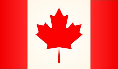 Gerçekçi, yüksek Detaylı Kanada bayrağı. Vektör çizim, ep