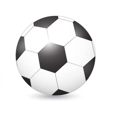 Futbol (futbol) beyaz topa. Vektör çizim