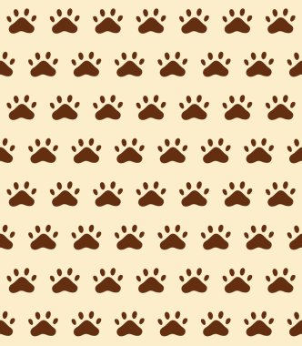 Dikişsiz desen arka planını kedi izleme (parça), vektör illustr