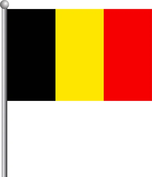 Bandeira Nacional da Bélgica. Ilustração vetorial, eps 10 — Vetor de Stock