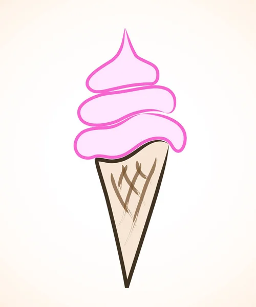 Icono de helado de frambuesa. Ilustración vectorial, eps 10 — Archivo Imágenes Vectoriales