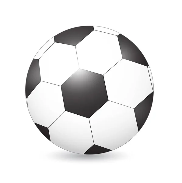 Soccer (Football) ball on white. Vector Illustration — Stock Vector