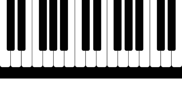 Pattern from Black and White Piano Keys. Vector Illustration