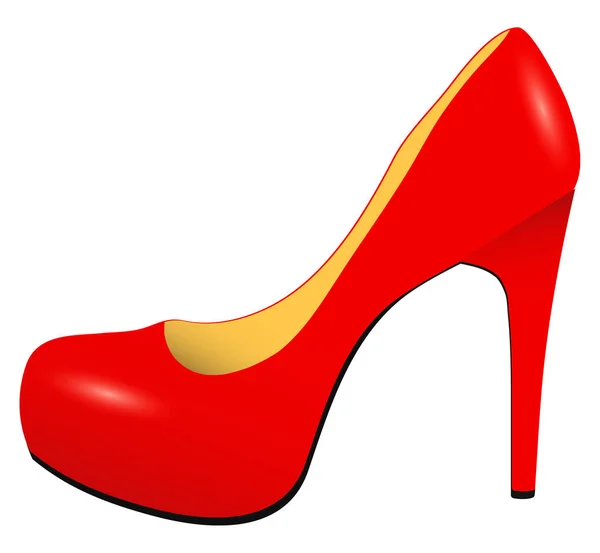 Rouge élégant chaussures à talons hauts pour femme. Illustration vectorielle — Image vectorielle