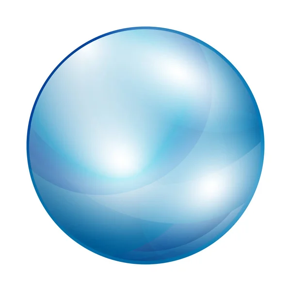 Üveg labda gömb elszigetelt fehér. Vektoros illusztráció — Stock Vector