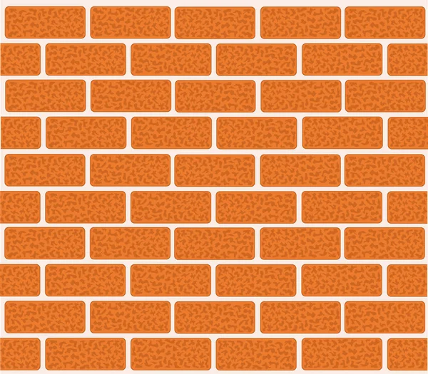Brick wall of red bricks. Vector illustration for your design. — Stock Vector