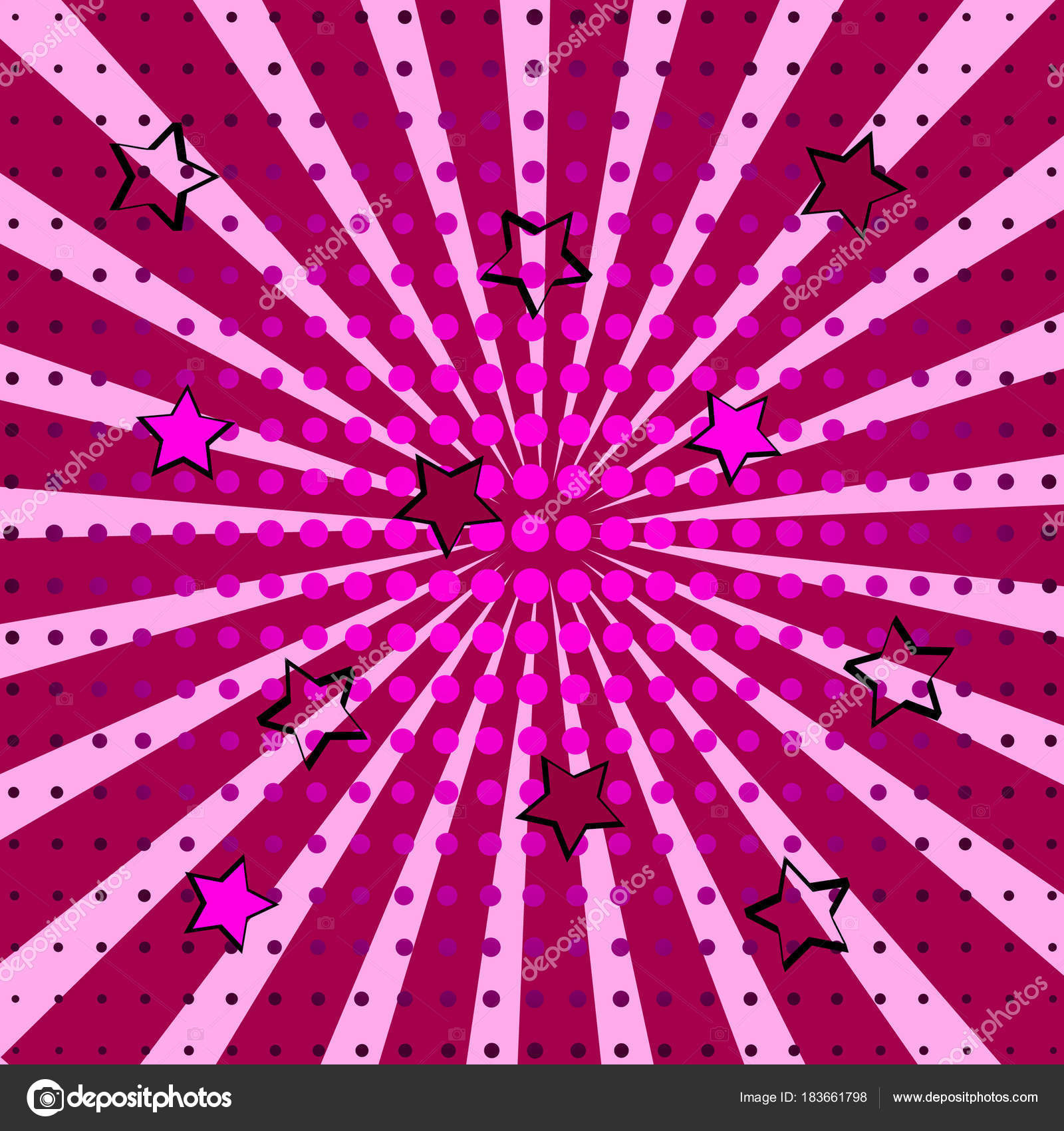 元のポップ 背景 星 イラスト 無料イラスト集