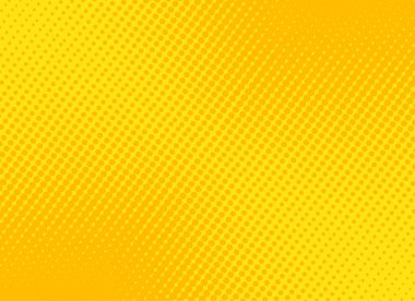 Retro komik sarı arka plan raster degrade yarı ton, hisse senedi vektör çizim eps 10