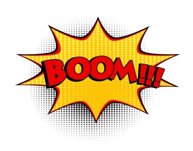 Boom komik kelime. Pop art retro tarzı vektör çizim, eps 10