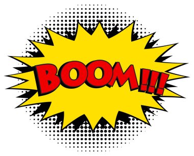 Boom komik kelime. Pop art retro tarzı vektör çizim, eps 10
