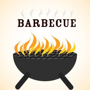 lezzetli Barbekü Izgara tasarım, vektör çizim eps10 grafiği