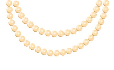 İnci kolye izole illüstrasyon vektör