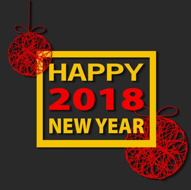 2018 happy New Year veya Noel arka plan yaratıcı tasarım için 
