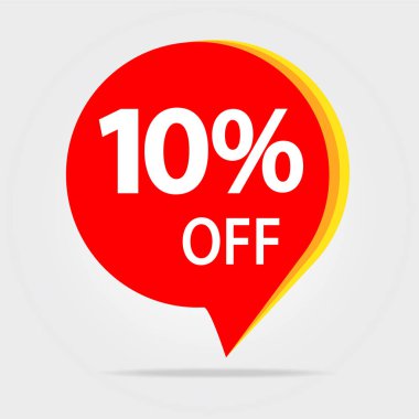 %10 off Satılık afiş indirim. Teklif fiyat etiketi. Özel Fırsat sal