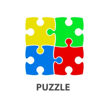 düz tasarım kare bulmaca adet simge vektör tasarlamak için