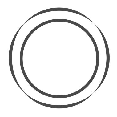 Gri daire simgesi, hisse senedi vektör çizim