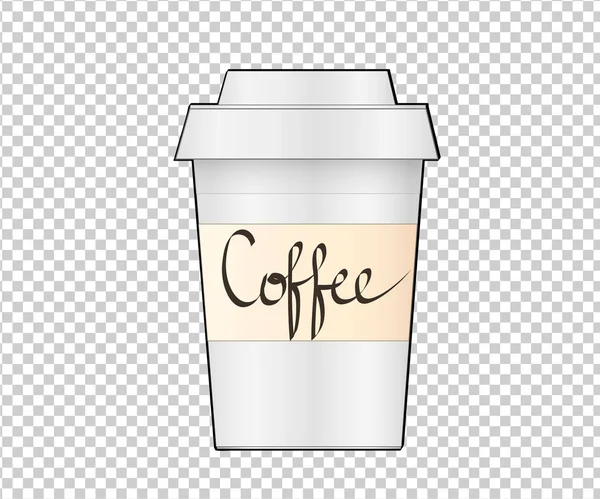 Paper Coffee Cup on transparent background. Collection Coffee Cu — Stock Vector