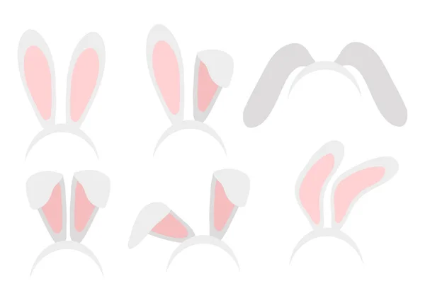 Orejas de conejo de Pascua máscara mano dibujar ilustración vector. Oreja de conejo — Archivo Imágenes Vectoriales