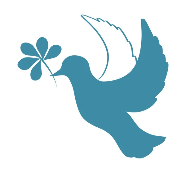 Croquis de vol d'oiseau pigeon, vecteur de stock dessiné à la main illustrati — Image vectorielle
