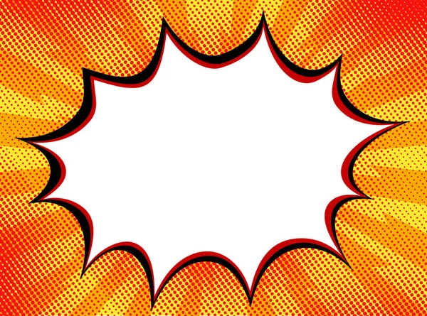 Explosion ånga bubbla pop art roliga funky banner retro serier b — Stock vektor