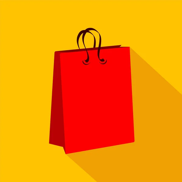Icono de la bolsa de compras sobre fondo naranja. diseño colorido. vecto — Vector de stock