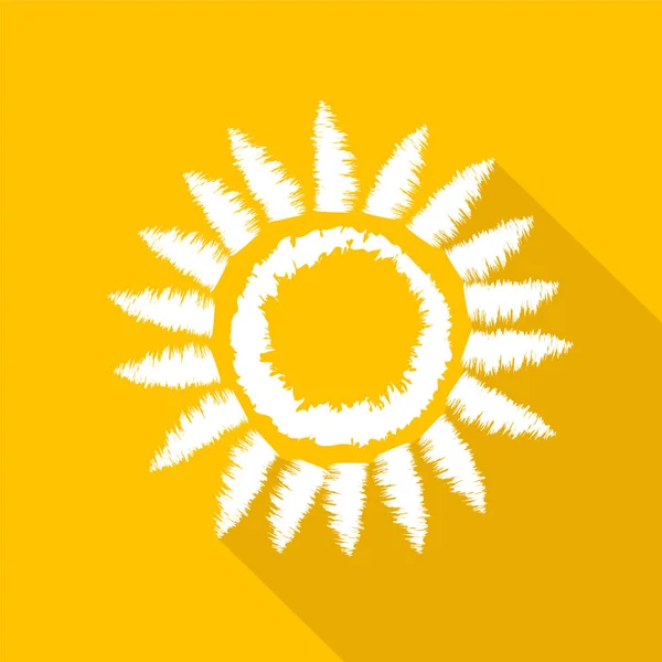Sol icono solar diseño sobre fondo orahge, ilustración vectorial , — Archivo Imágenes Vectoriales