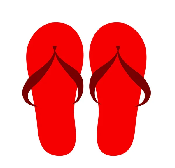 Chanclas rojas diseño icono aislado, stock vector ilustración g — Archivo Imágenes Vectoriales