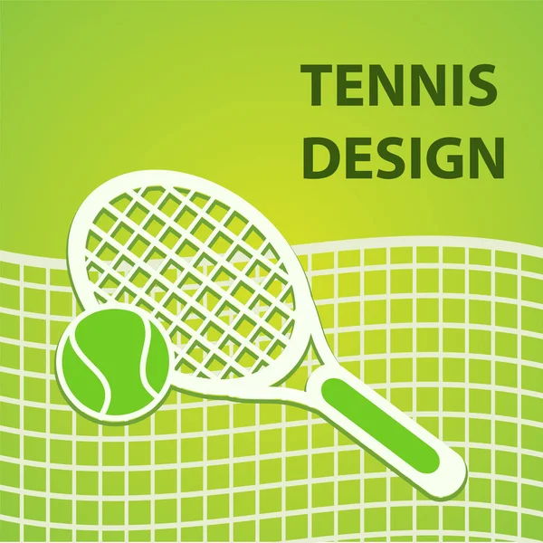 Design sportif tennis vert, illustration vectorielle eps10 graphique — Image vectorielle