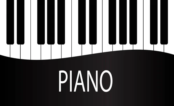 Preto e branco Piano Keys Background Design. Stock Vector Illus — Vetor de Stock