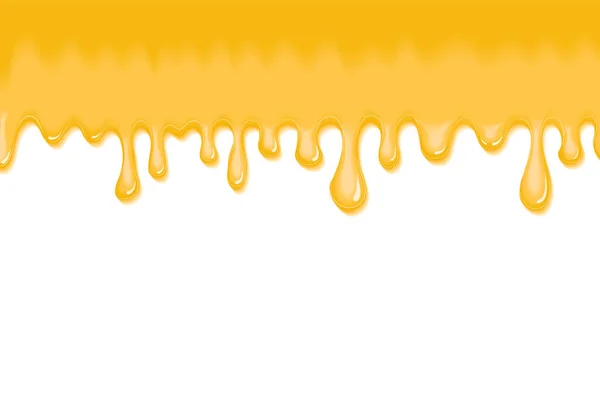 Honig tropft Muster auf weißem Hintergrund, Aktienvektor illustrieren — Stockvektor