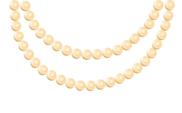 Pearl necklace isolated illustration vector — Stock Vector