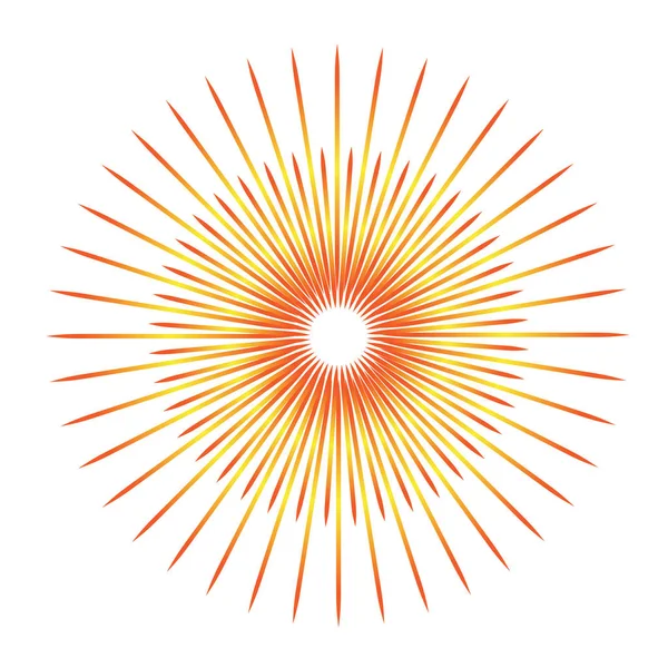 Sunburst έμβλημα απομονωμένη εικονίδιο σχεδιασμός εικονογράφηση διάνυσμα — Διανυσματικό Αρχείο