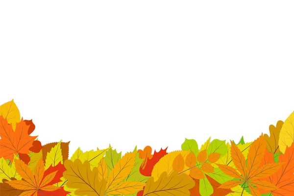 Początek jesieni wzór tła z drukowanym opadanie liści z drzewa. Eps1 — Wektor stockowy
