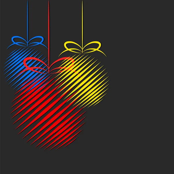 Bola de cor decorativa de Natal como cartão de saudação para o seu design —  Vetores de Stock