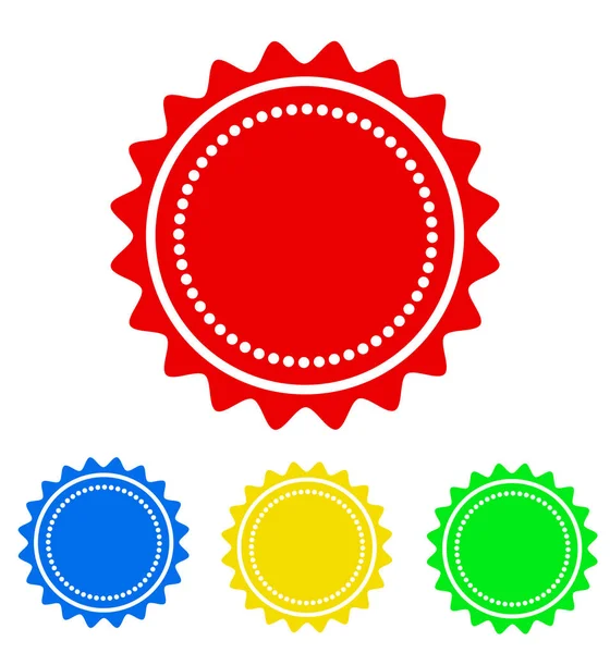 Colorido icono de la insignia redonda, para su diseño, vector de stock illustr — Archivo Imágenes Vectoriales