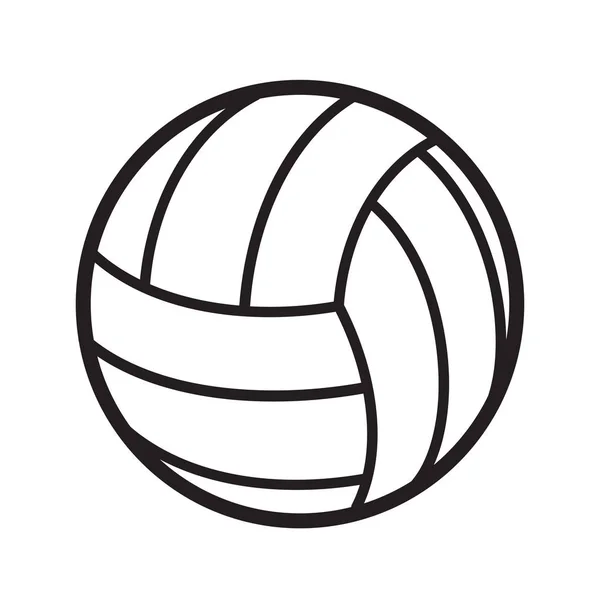 Voleibol pelota actividad deportiva jugar torneo de competición, sto — Vector de stock