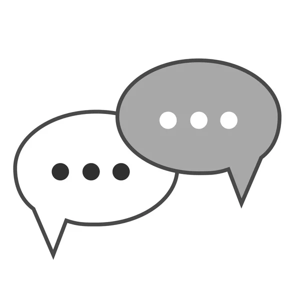 Disegno piatto conversazione bolle icona vettoriale illustrazione — Vettoriale Stock